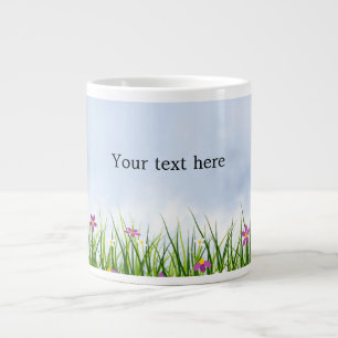 Template, Blue Sky und Summer Blume, Jumbo-Tasse