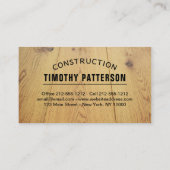 Template Business Card Anpassen der Holzplatte Visitenkarte (Rückseite)