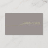 Template Business Card Gold Berufliche Elegant Visitenkarte (Rückseite)