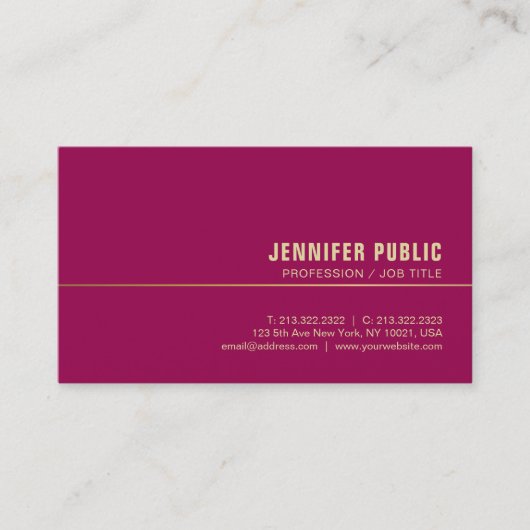 Template Business Cards Gold Elegante Visitenkarte (Vorderseite)