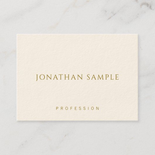 Template Business Cards Gold Text Elegant Moderne Visitenkarte (Vorderseite)