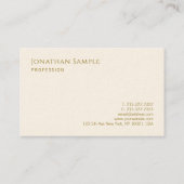 Template Business Cards Moderner Typografie Text Visitenkarte (Rückseite)