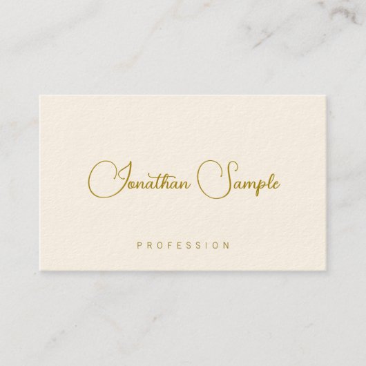 Template Business Cards Moderner Typografie Text Visitenkarte (Vorderseite)