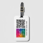 Template Business Logo QR Code Name Strichcode Gepäckanhänger (Vorderseite Vertikal)