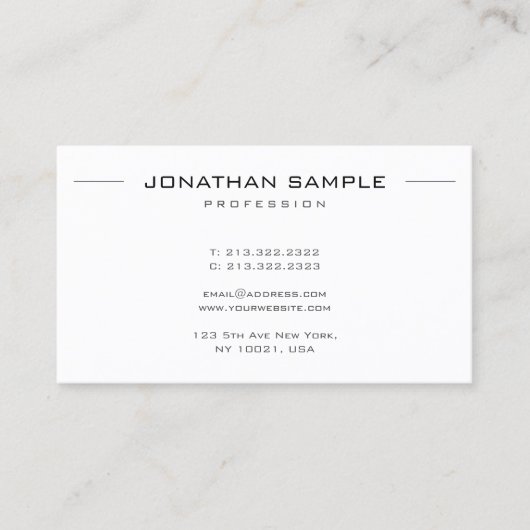 Template Businesscards Modern Beruflich Visitenkarte (Vorderseite)