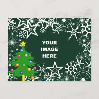 Template, Christmas Snowflake Border Feiertagspostkarte