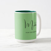 Template Coffee Mugs Handgeschriebener Name Elegan Zweifarbige Tasse (VorderseiteRechts)