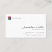 Template Company Logo hier Beruflich modern Visitenkarte (Rückseite)