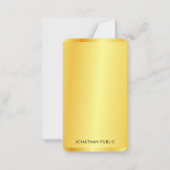 Template Custom Imitats Gold Metallic Look Mitteilungskarte (Rückseite)