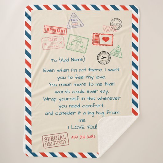 Template Custom Text Sherpa Blanket - Wir Liebe Si Sherpadecke (Vorderseite)