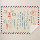 Template Custom Text Sherpa Blanket - Wir Liebe Si Sherpadecke (Vorderseite (Horizontal))