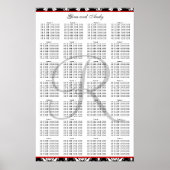 Template Damask Wedding Plan Poster (Vorne)