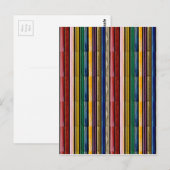 Template DIY Add TEXT IMAGE Rainbow Embossed Strip Postkarte (Vorne/Hinten)