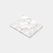 Template Elegante Rose Marmorboden Moderne Post-it Klebezettel (angewinkelt)