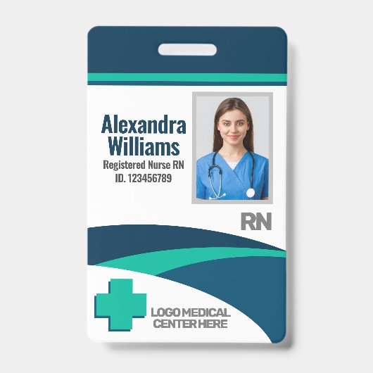 Template Employee Photo Nurse ID Ausweis (Vorderseite)