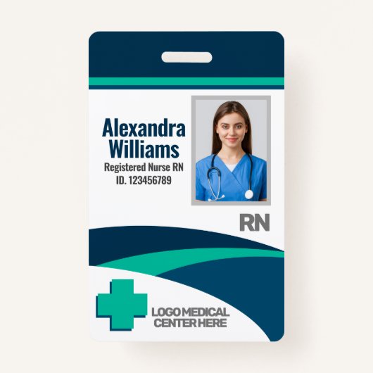 Template Employee Photo Nurse ID Ausweis (Vorderseite)