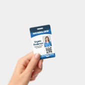 Template Employee Photo Nurse ID Badge Ausweis (Handheld)