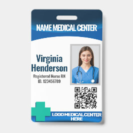 Template Employee Photo Nurse ID Badge Ausweis
