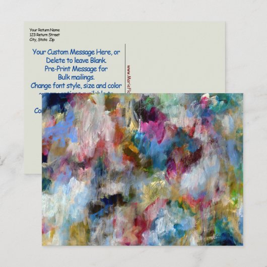 Template Fine Art Postcard Original Stormy Sky Postkarte (Vorne/Hinten)