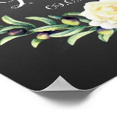 Template floral Rose Begrüßungszeichen Print Poster (Ecke)