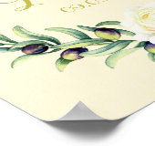 Template floral Rose Begrüßungszeichen Print Poster (Ecke)