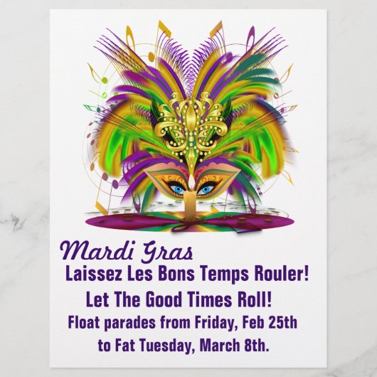 Template Flyer Mardi Gras (Vorne)