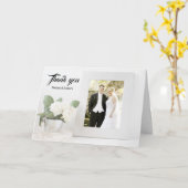 Template Foto Bilderrahmen Hochzeit danke, Karte (Gelbe Blume)