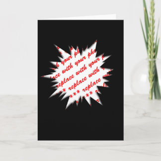 Template Foto Frame (schwarz) EXPLODIEREN Karte