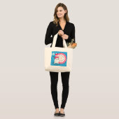 Template Foto Happy Holidays Snowman Jumbo Stoffbeutel (Vorderseite (Model))