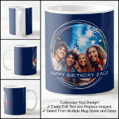 Template Foto Message Keepake Birthday Navy C41 Kaffeetasse