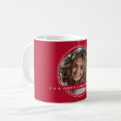Template Foto Message Keepake Christmas Red C81 Kaffeetasse (Vorderseite Links)