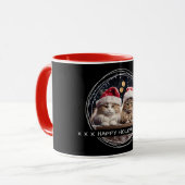 Template Foto Message Keepake Holidays Black C00 Tasse (Vorderseite Links)