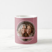 Template Foto Message Keepake Sisters Pink C107 Kaffeetasse (Mittel)