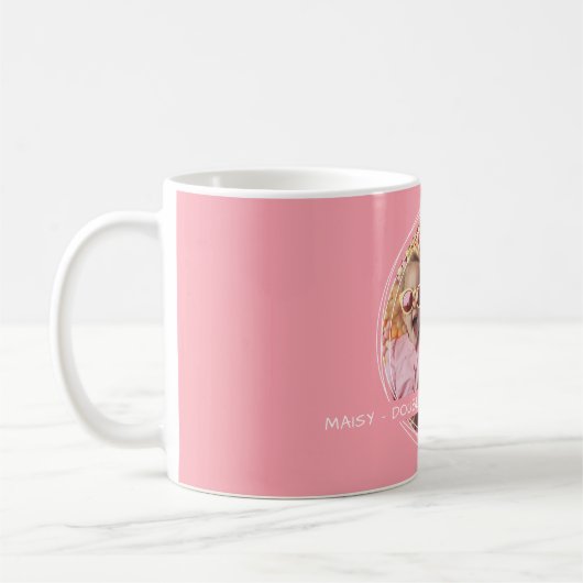 Template Foto Message Keepake Twins Pink C51 Kaffeetasse (Links)