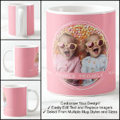 Template Foto Message Keepake Twins Pink C51 Kaffeetasse