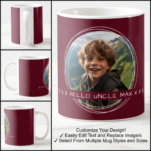 Template Foto Message Keepake Uncle Maroon C31 Kaffeetasse