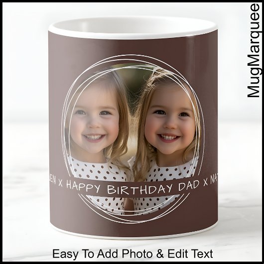 Template Foto Message Keepake Vater Brown C33 Kaffeetasse