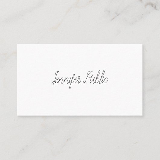 Template Freehand Script Minimalistisch Modern Sim Visitenkarte (Vorderseite)