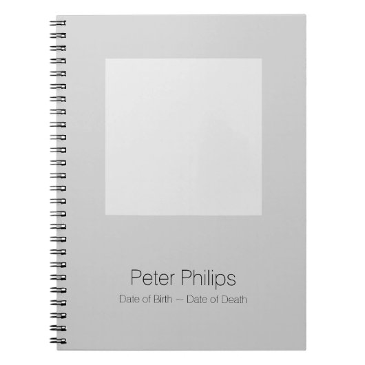 Template Funerary Guest Book - Add favorit Image 2 Notizblock (Vorderseite)
