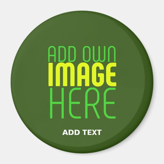 TEMPLATE FÜR BEARBEITBAREN WALD - GRÜNES BILD MAGNET (Vorne)