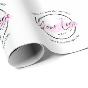 Template für das Logo für kundenspezifische Geschä Geschenkpapier