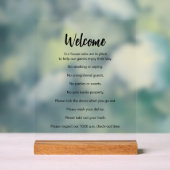 Template für das Welcome Ferienhaus Acrylschild (Neutral)