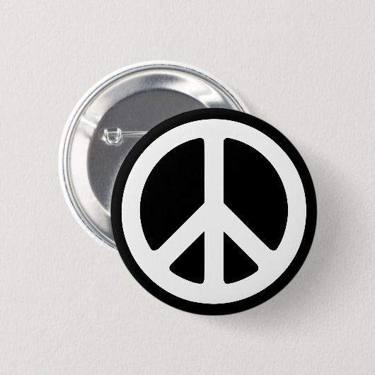 Template für das White Peace Symbol Button (Vorne & Hinten)