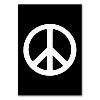 Template für das White Peace Symbol Tischnummer