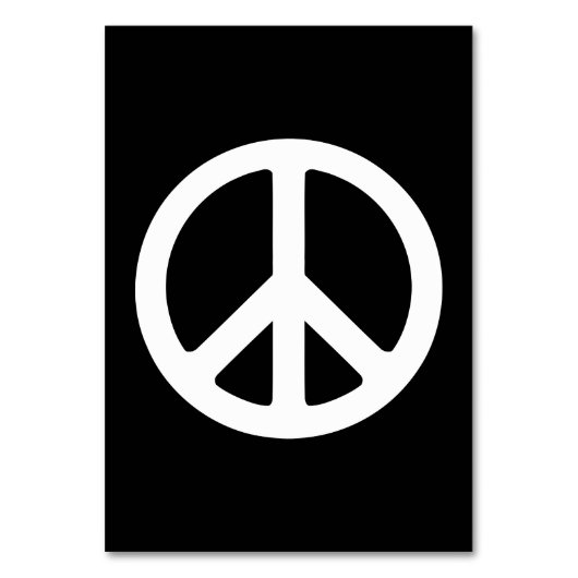 Template für das White Peace Symbol Tischnummer (Vorderseite)