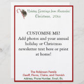 Template für den Weihnachtsbrief von Custom Austra Briefbogen (Vorne/Hinten)