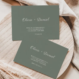 Template für die Adresse des Sage Green Wedding En