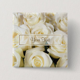 Template für die Elegance White Rose Button