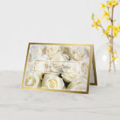 Template für die Elegance White Rose Karte (Gelbe Blume)