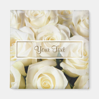 Template für die Elegance White Rose Magnet